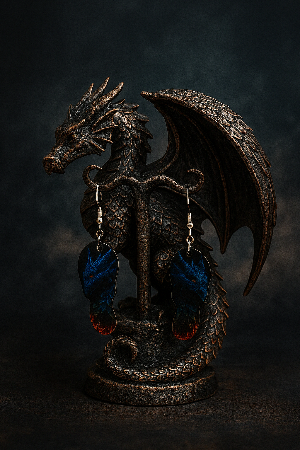 Blue Dragon limited Edition Handmade Earrings