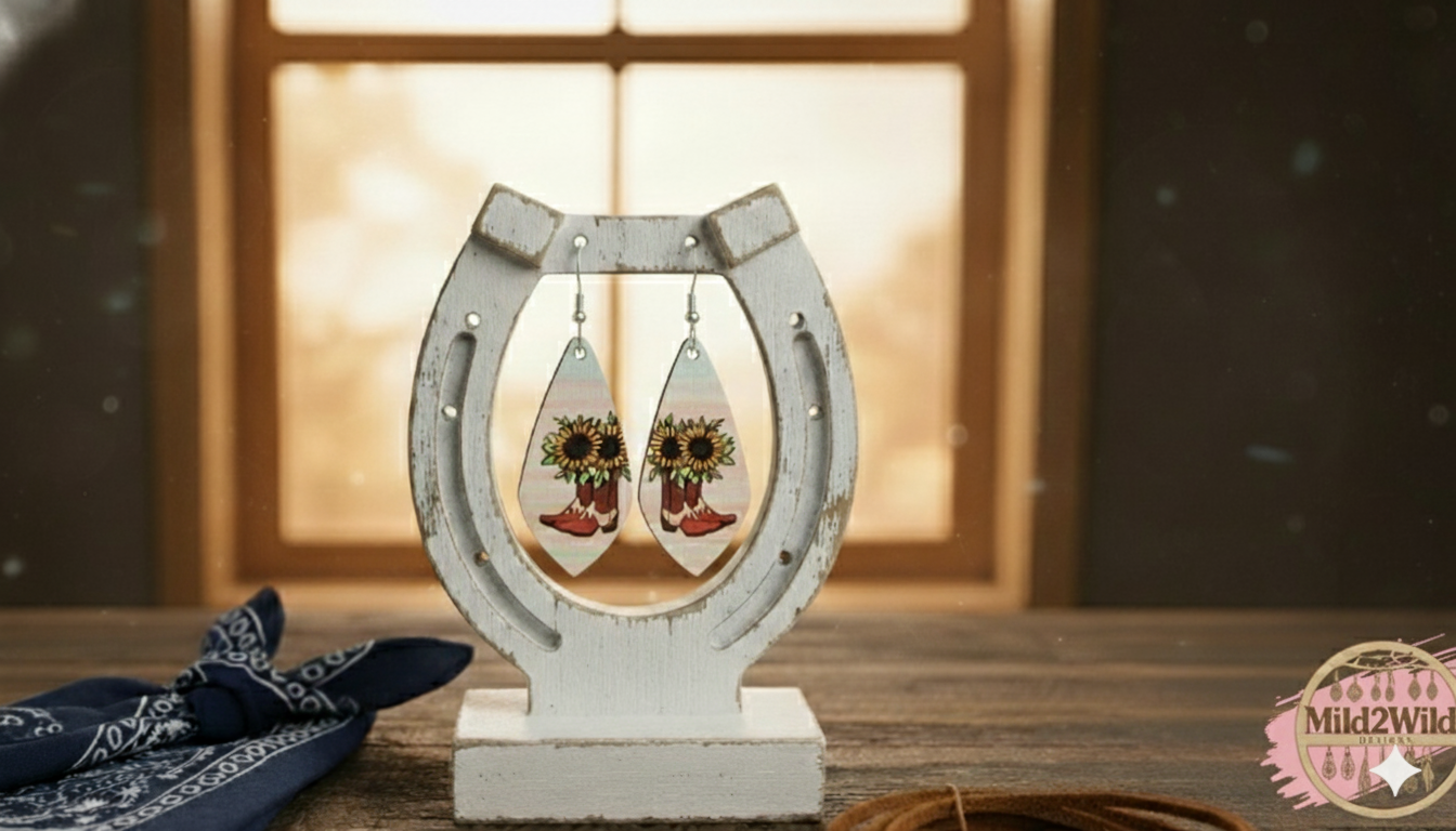 Western Boot with Sunflowers-002 SVG File Only