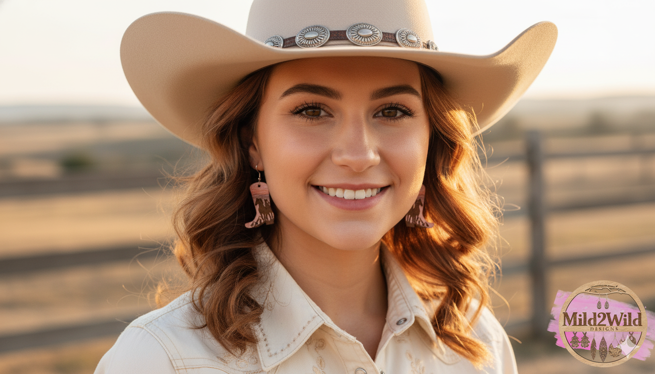 Western Boot Earrings-001 SVG File Only